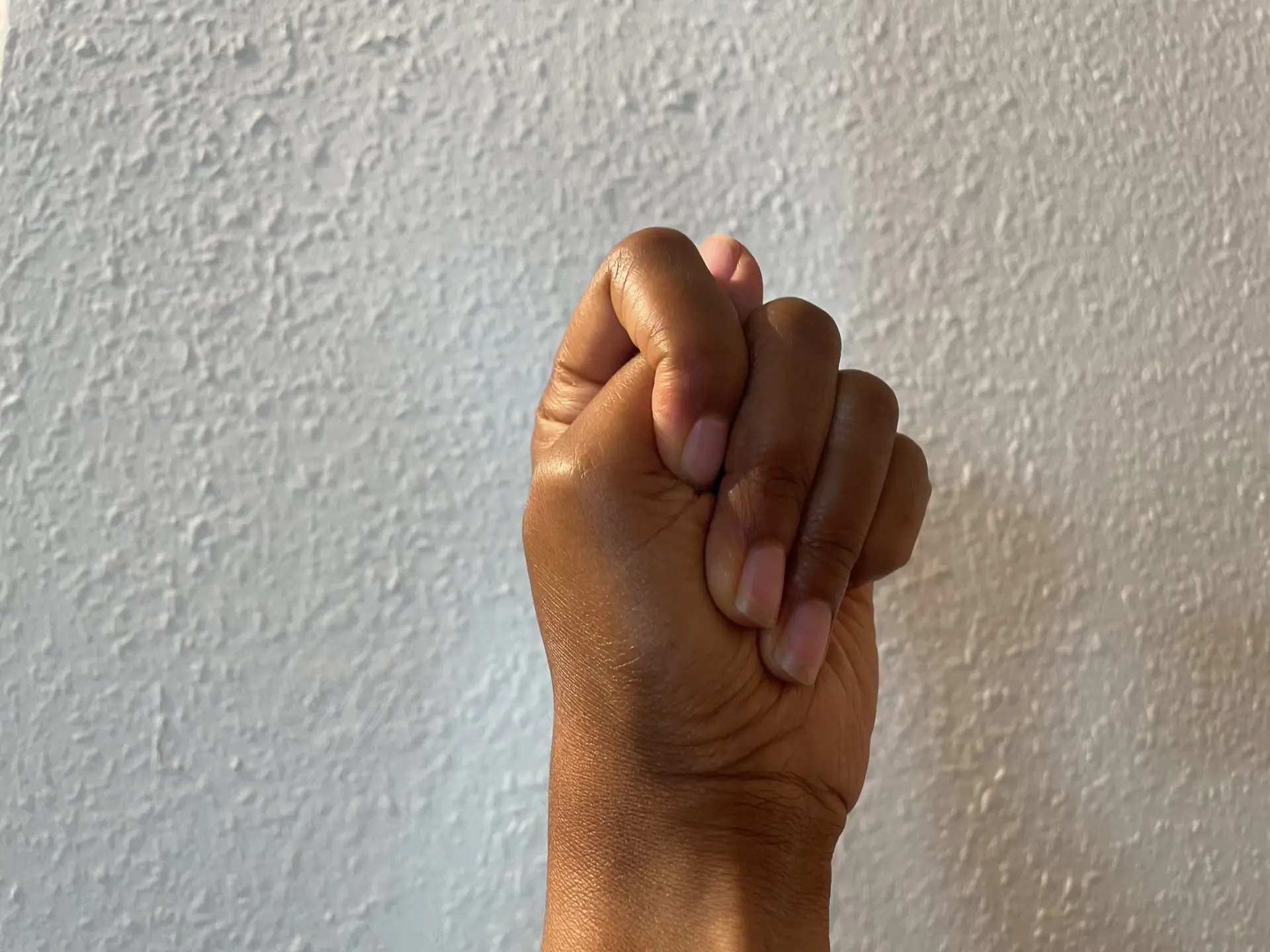 The American Sign Language (ASL) sign for toilet, used by students to quietly indicate they need to use the bathroom.