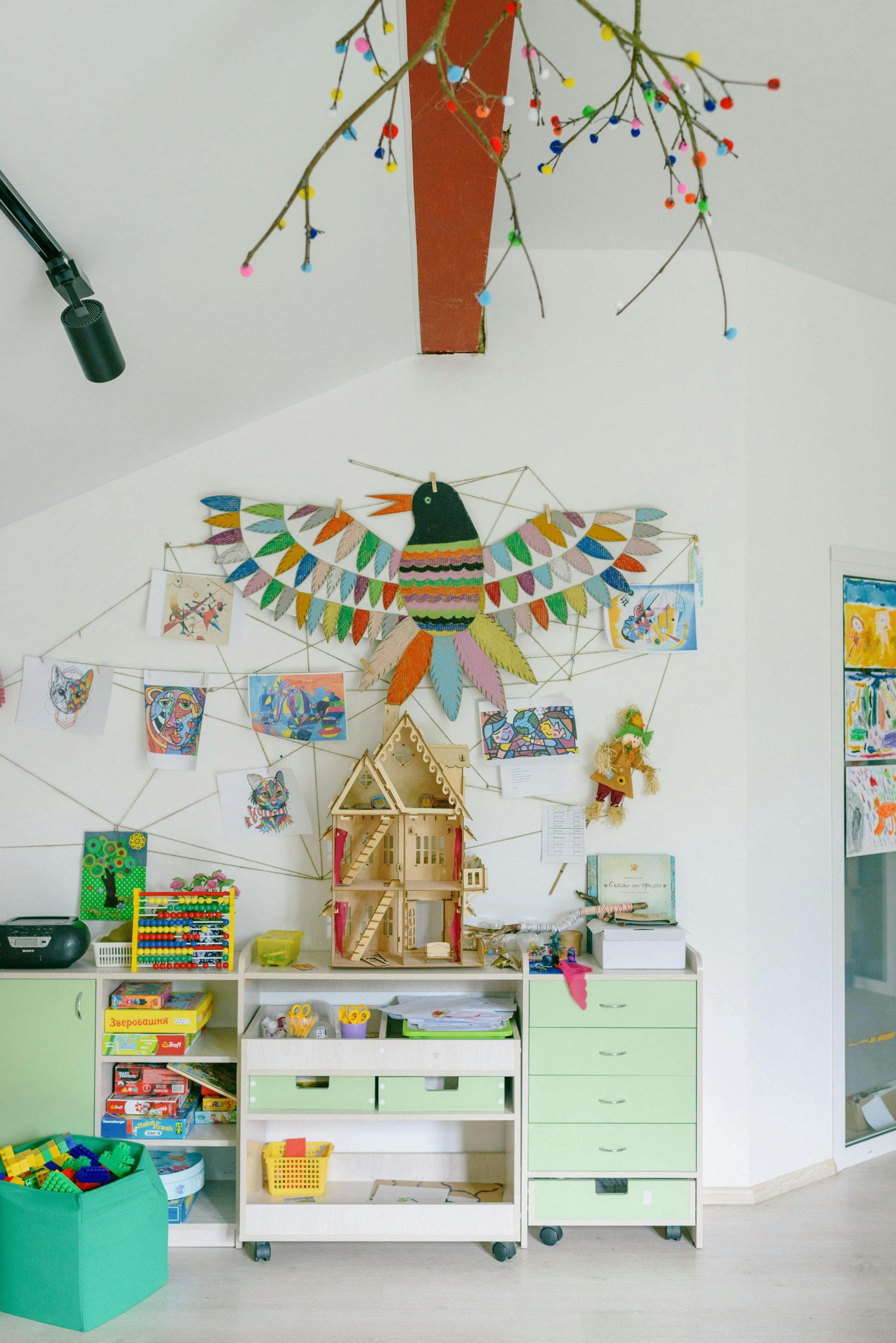 Classroom storage drawers neatly organized with school supplies—an essential organization tip for teachers in their first year of teaching.